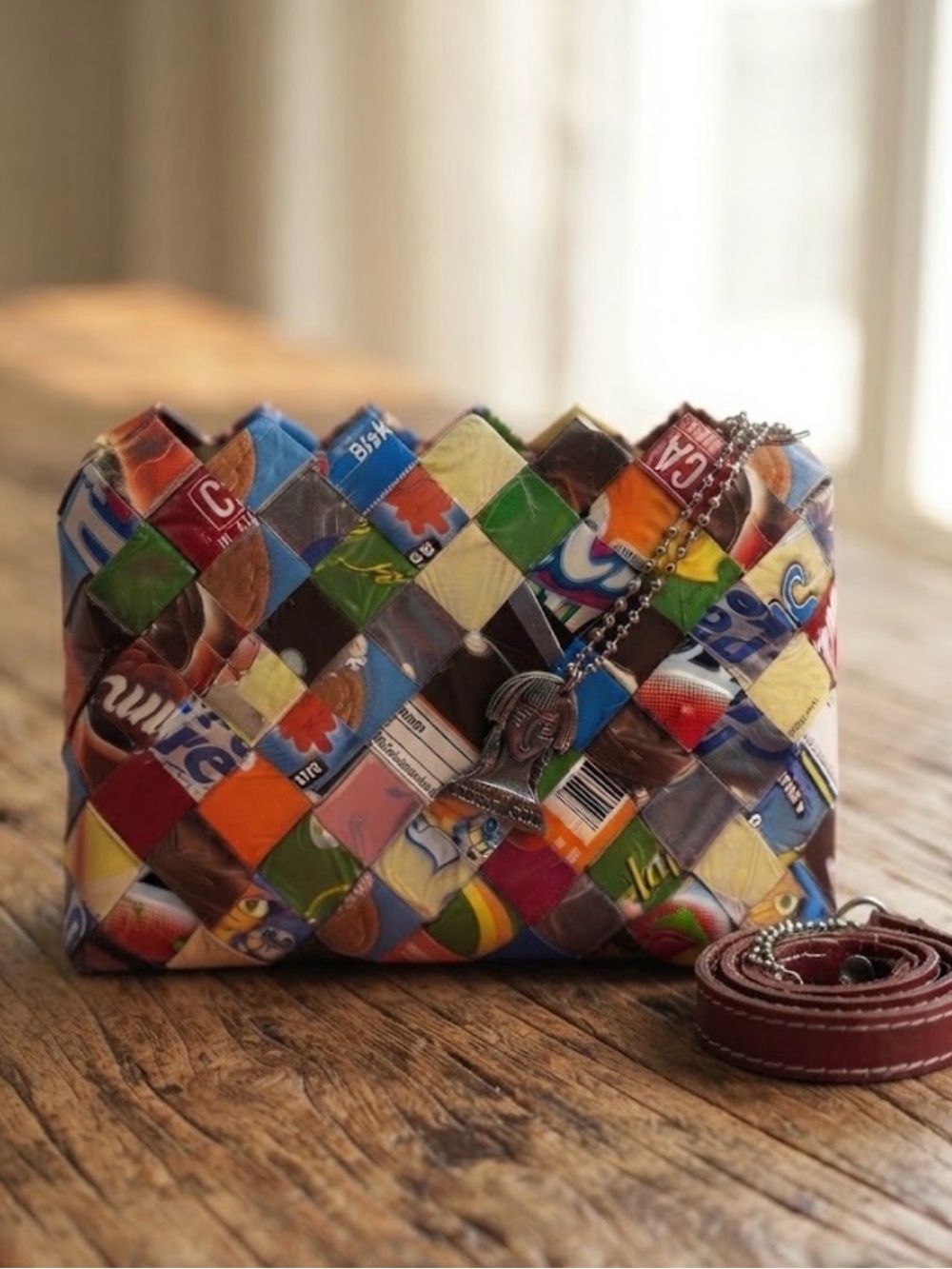 Nahui Ollin Candy Foil Wrapper Purse Clutch Rossy Cheeks NWOT